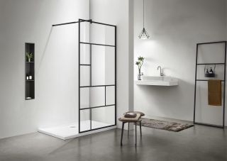 Душевая перегородка Aquatek Walk in AQ WIW Print 10020BL 100см чёрный